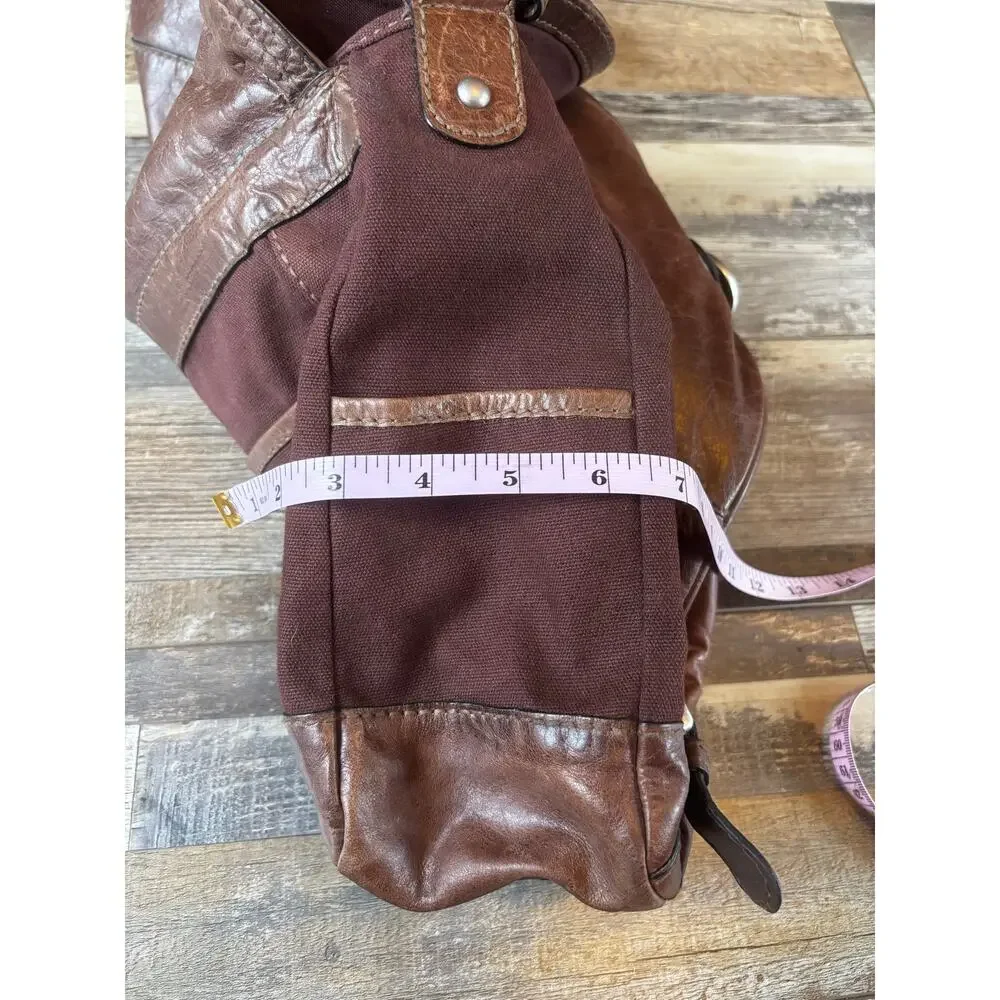 FOSSIL Messenger Bag Cross Body Brown Leather Purse Mens Womens
